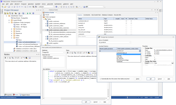 Database engineering in Sparx Systems Enterprise Architect.