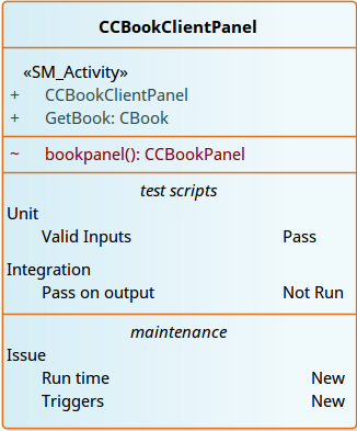 Showing a Class element with a test scripts compartment in Sparx Systems Enterprise Architect.