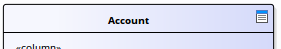 Table element shown without owner name, in Sparx Systems Enterprise Architect.