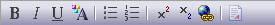 RTF notes toolbar